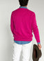 Jersey Rosa Capote Cuello Pico Hombre