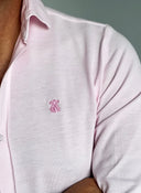 Camisa Rosa Piqué Fino Hombre