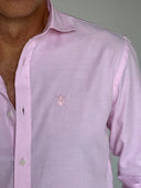 Camisa Rosa Cuello Sport Hombre
