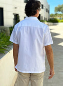 Camisa Safari Blanca Manga Corta Hombre