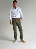Pantalón Chino Verde Kaki Confort Hombre