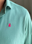 Camisa Piqué Verde Hombre