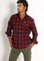 Camisa Villela Cuadros Rojos Hombre