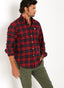 Camisa Villela Cuadros Rojos Hombre