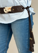 Cinturón Cadera piel y pelo de Vaca Mujer