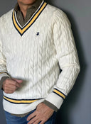 Jersey Universitario Color Blanco off white Hombre