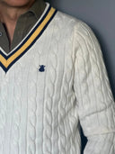 Jersey Universitario Color Blanco off white Hombre