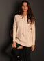 Sudadera Punto Camel Mujer