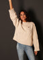 Jersey de Ochos Oversize Beige Mujer