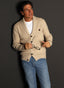 Chaqueta Beige Cuello Smoking Hombre