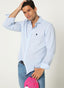 Camisa Celeste Lino Tinte en Prenda Hombre