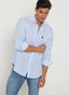 Camisa Celeste Lino Tinte en Prenda Hombre