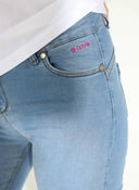 Jean stretch bleu clair pour femme 