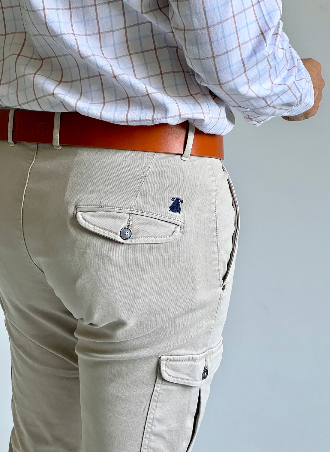 Men's Beige Cargo Pants