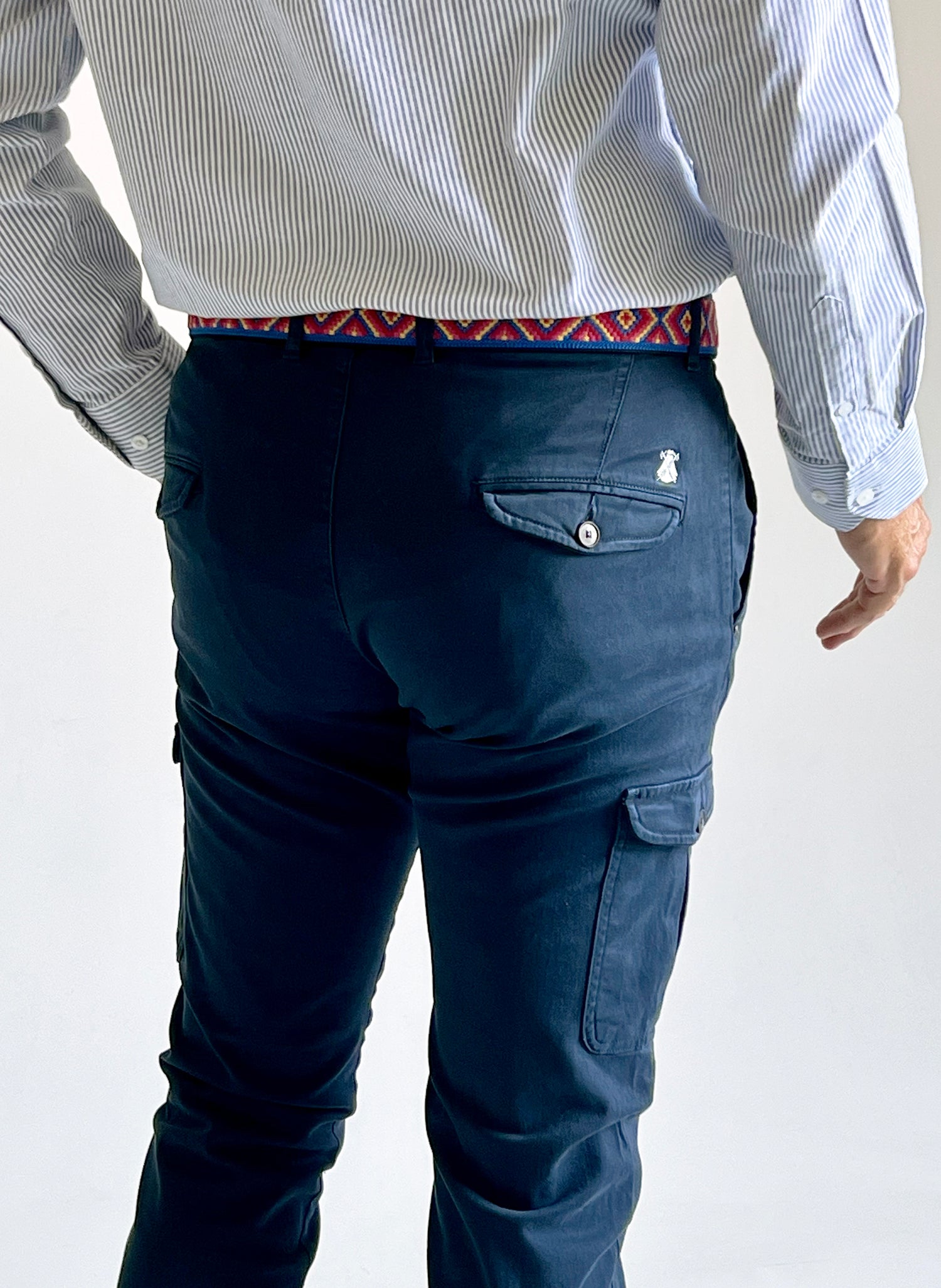 Pantalon cargo bleu pour hommes