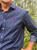 Camisa Hombre Denim Estampada
