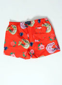 Maillot de Bain Homme Amibes et Fleurs Orange