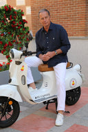 Guayabera Azul Marino Hombre