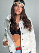 Cazadora Blanca Vaquera Mujer