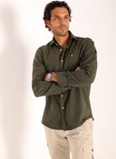 Chemise Homme Nid d'Abeille Kaki