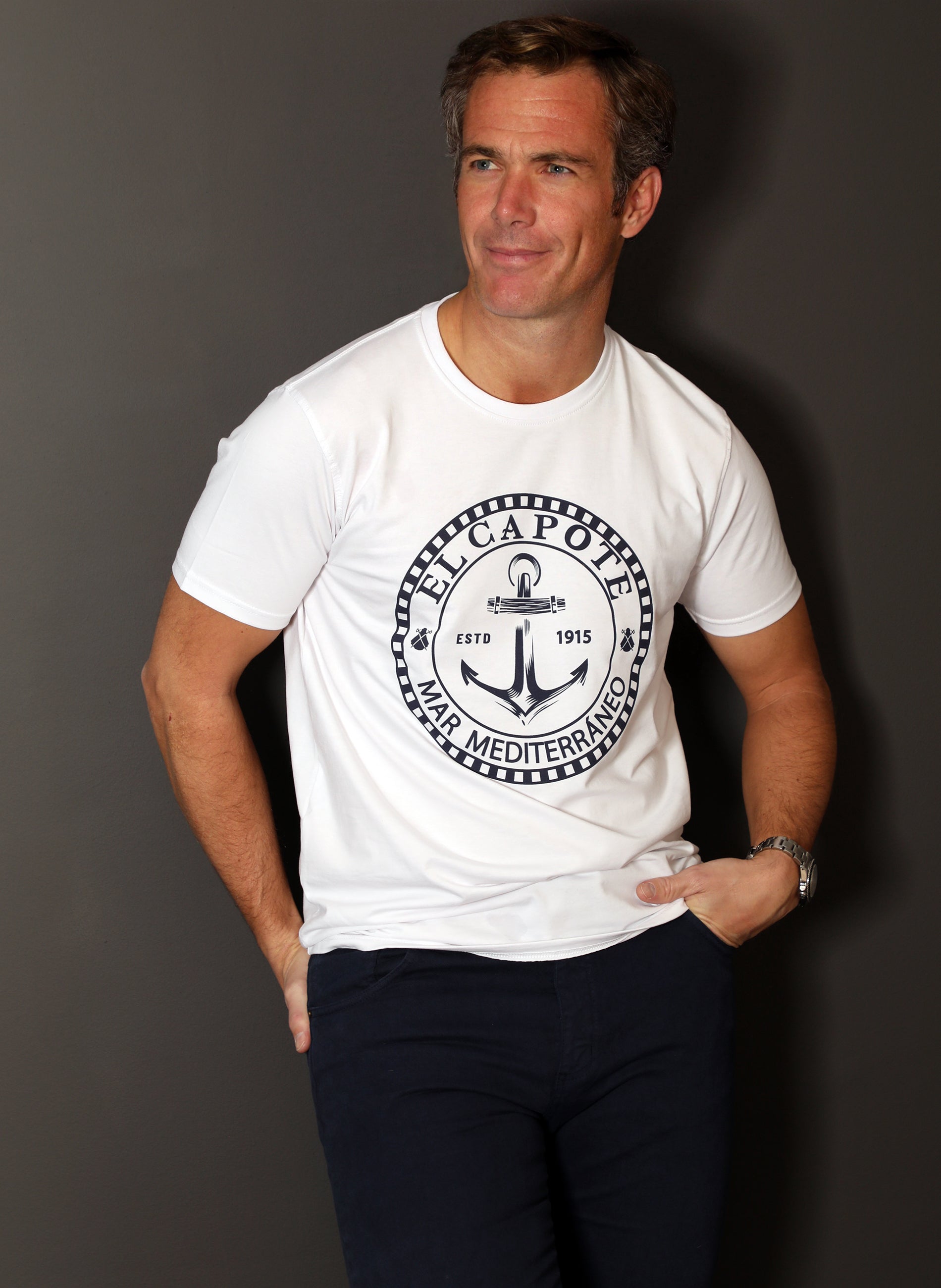 Men's White Mediterranean Sea T-Shirt
