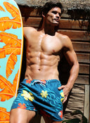Blue Indigo Flowers Men's Swimsuit