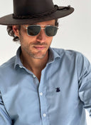 Camisa Azul Denim Hombre