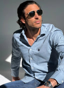 Camisa Azul Denim Hombre