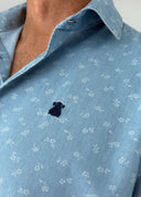 Camisa Denim Clara Estampada Hombre