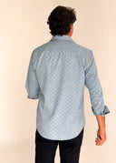 Camisa Denim Clara Estampada Hombre