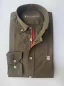 Camisa Kaki Cinta España Cuello Botón Hombre