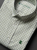 Camisa Vichy Cuadro Verde Hombre