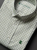 Camisa Vichy Cuadro Verde Hombre