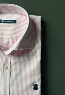 Camisa Rayas Rosas Hombres