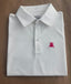 Weißes Poloshirt aus technischem Gewebe für Herren