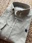 Camisa Hombre Sarga Beige Cuello Botón