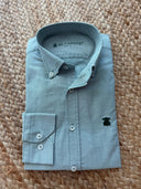 Camisa Verde Cuello Botón Hombre
