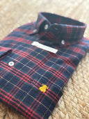 Camisa Villela Cuadros Verde y Rojo Hombre