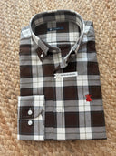 Camisa Cuadros Grandes Marrones Villela Hombre