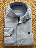 Camisa Hombre Azul Oxford Cinta Lunares