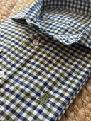 Camisa Cuadro Ventana Verde/Azul Hombre