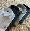 Camisa Camel Nido de Abeja Capote Azul Hombre