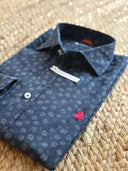 Camisa Hombre Denim Estampada
