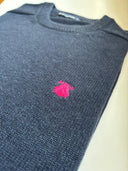 Jersey Lambswool Cuello Caja Azul Hombre