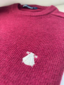 Jersey Lambswool Burdeos Cuello Caja Hombre