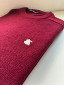 Jersey Lambswool Burdeos Cuello Caja Hombre