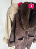 Abrigo Beige Pelo Mujer