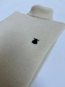 Jersey Beige Lambswool Cuello Alto Hombre