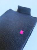 Jersey Azul Lambswool Cuello Alto Hombre