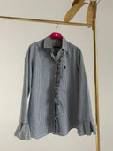 Camisa Cuadro Vichy Azul Villela Volantes